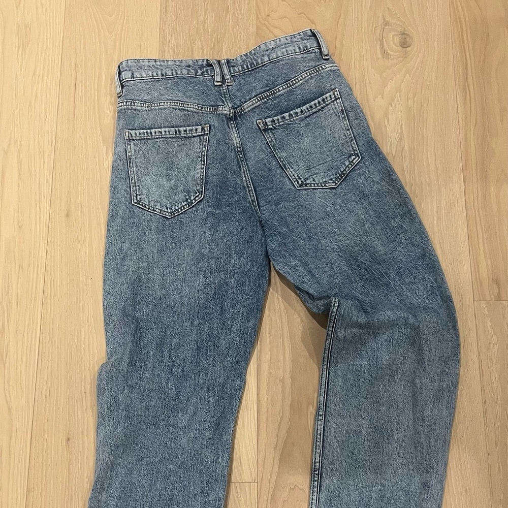cute washed blue jeans